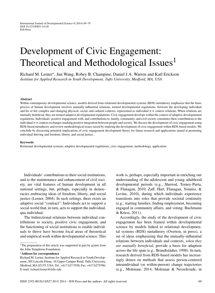 civic engagement research paper sample