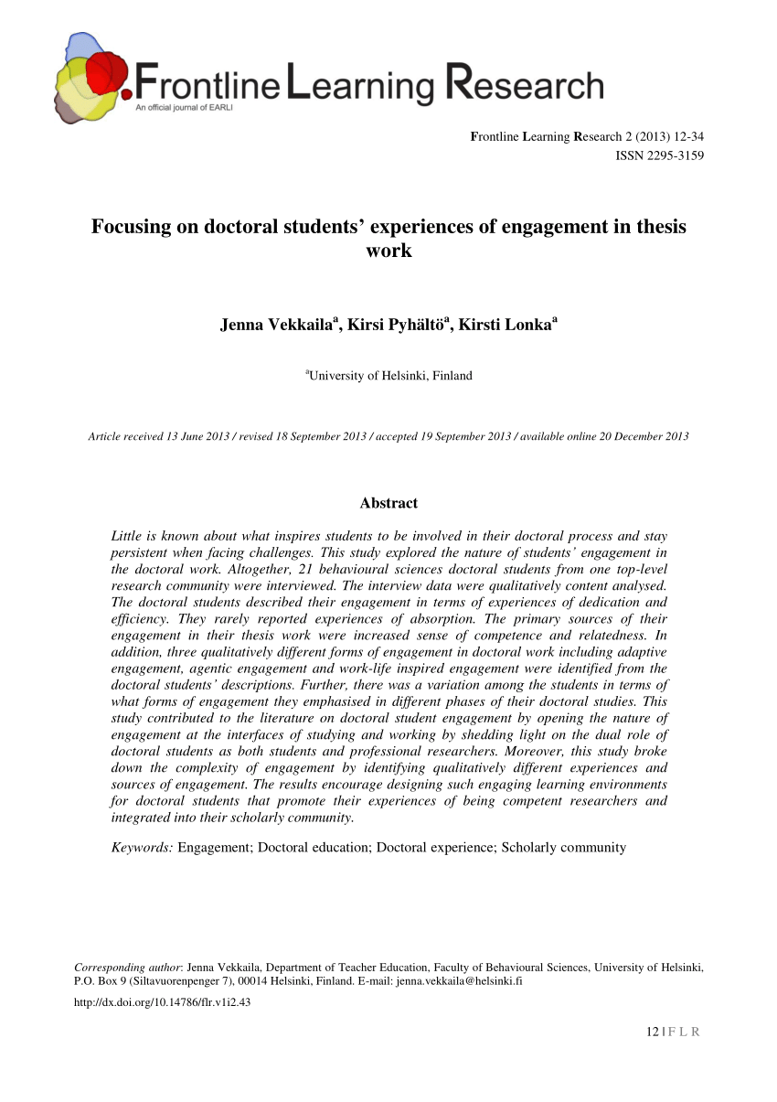 thesis on work engagement