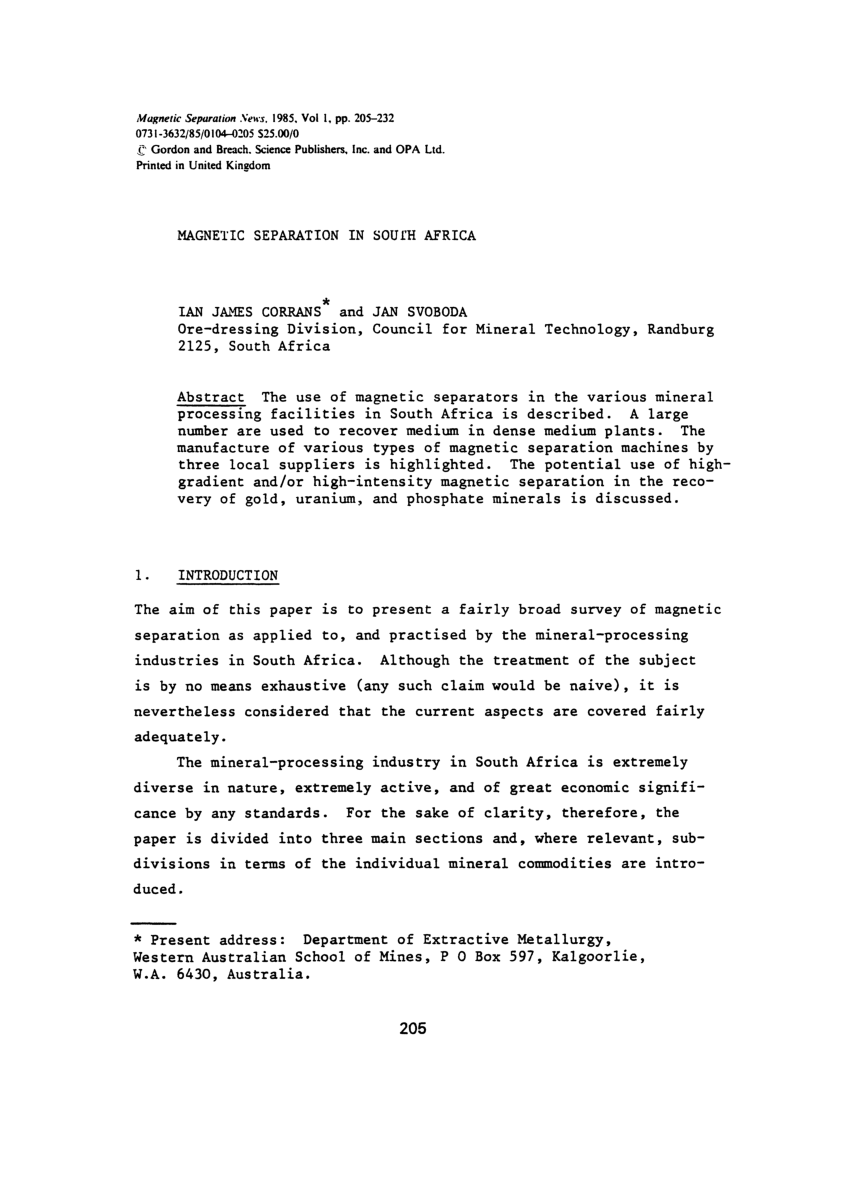 pdf-magnetic-separation-in-south-africa