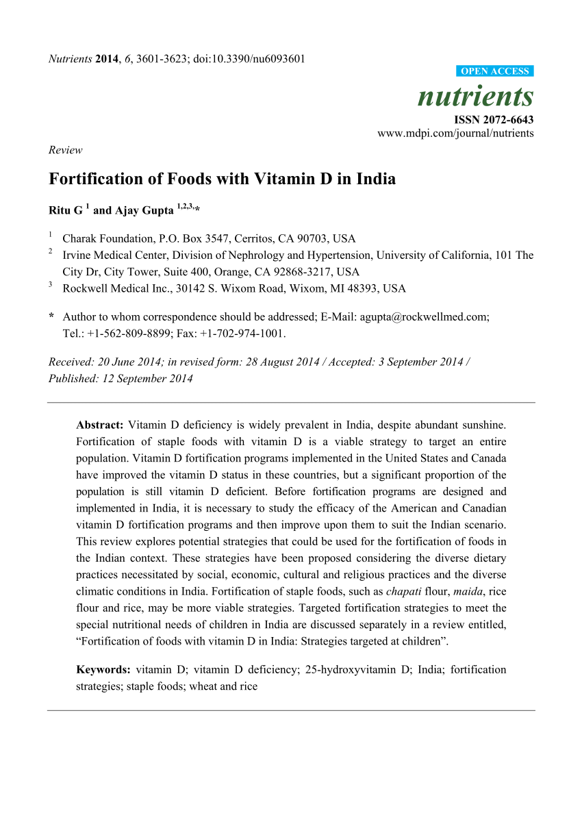 research paper on food fortification