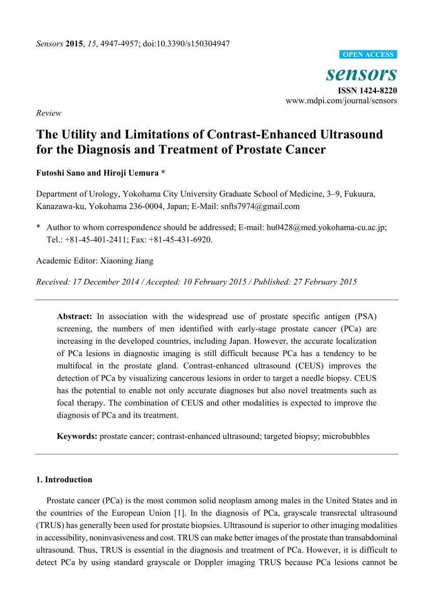 Pdf The Utility And Limitations Of Contrast Enhanced Ultrasound For