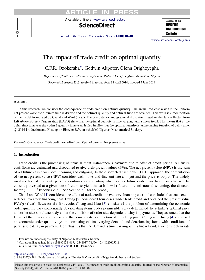 pdf-the-impact-of-trade-credit-on-optimal-quantity