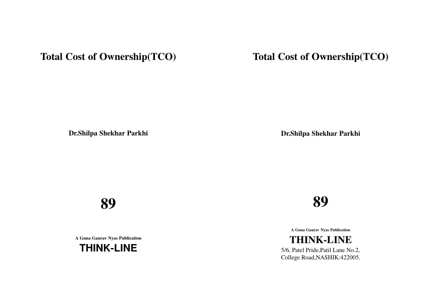 PDF) Total Cost of Ownership (TCO)