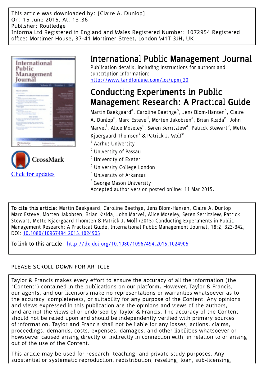 research topics in public management