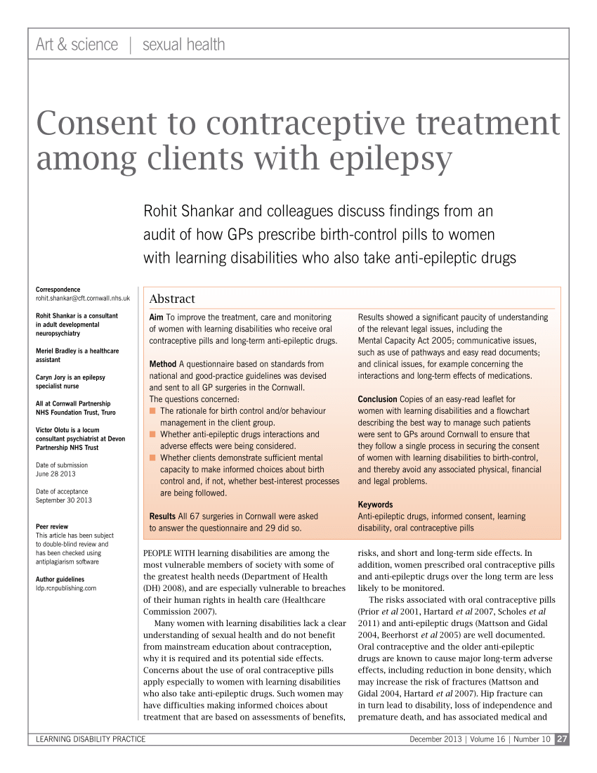 nursing management on oral contraceptives
