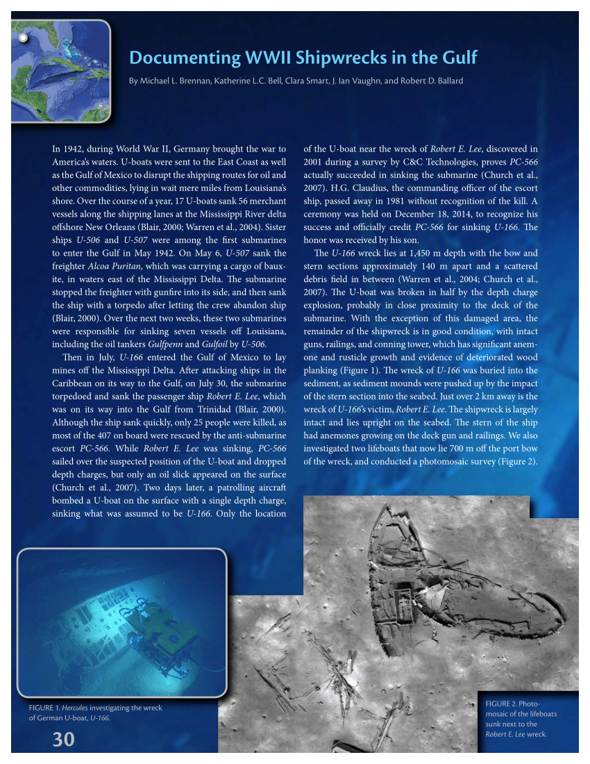 Pdf Documenting Wwii Shipwrecks In The Gulf