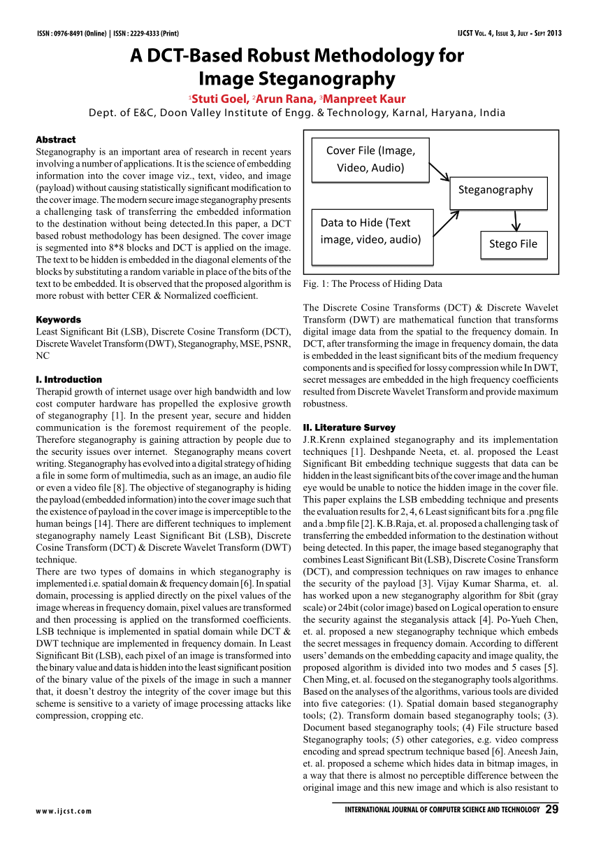 research on steganography pdf