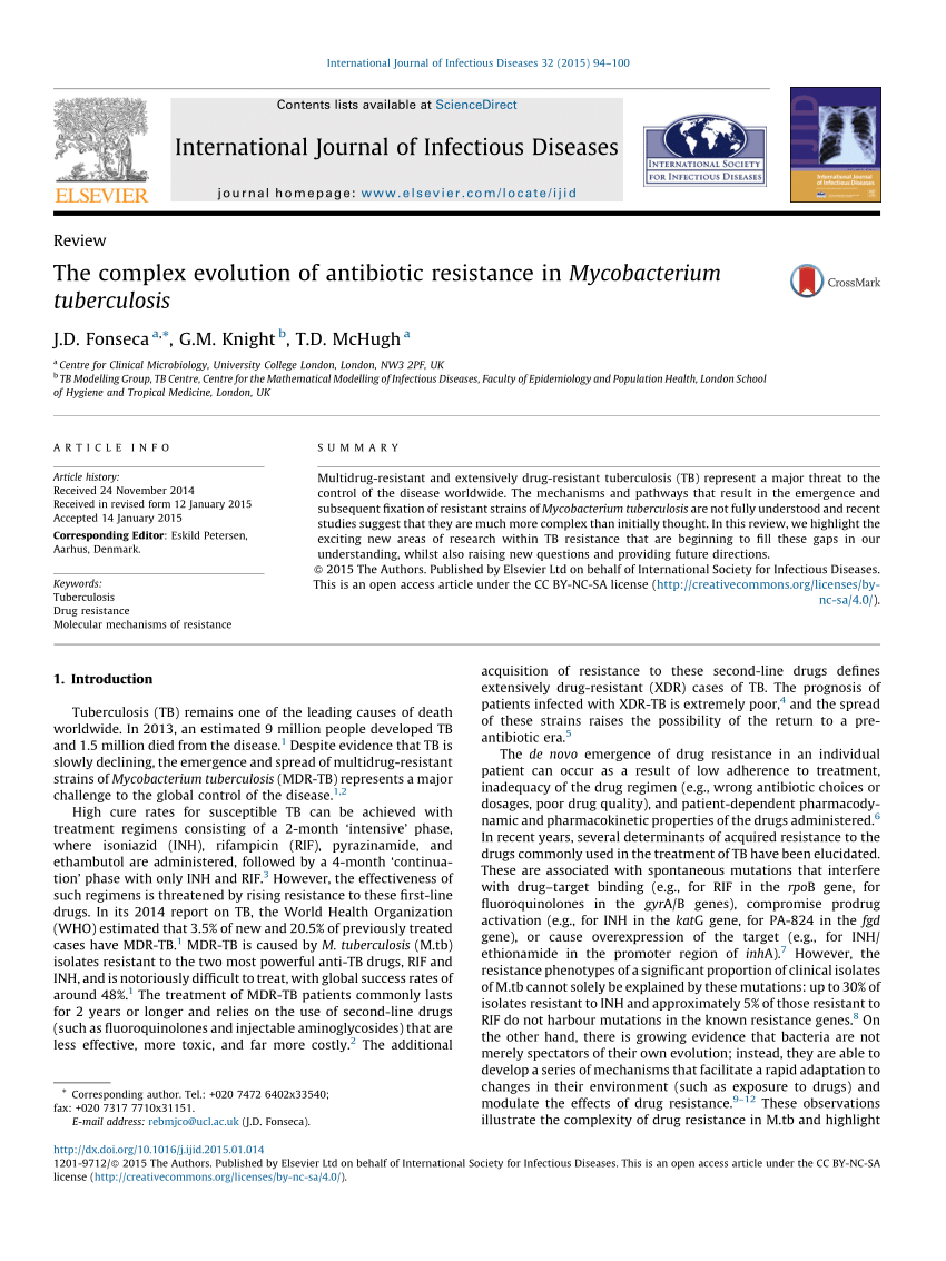 research paper on mycobacterium tuberculosis