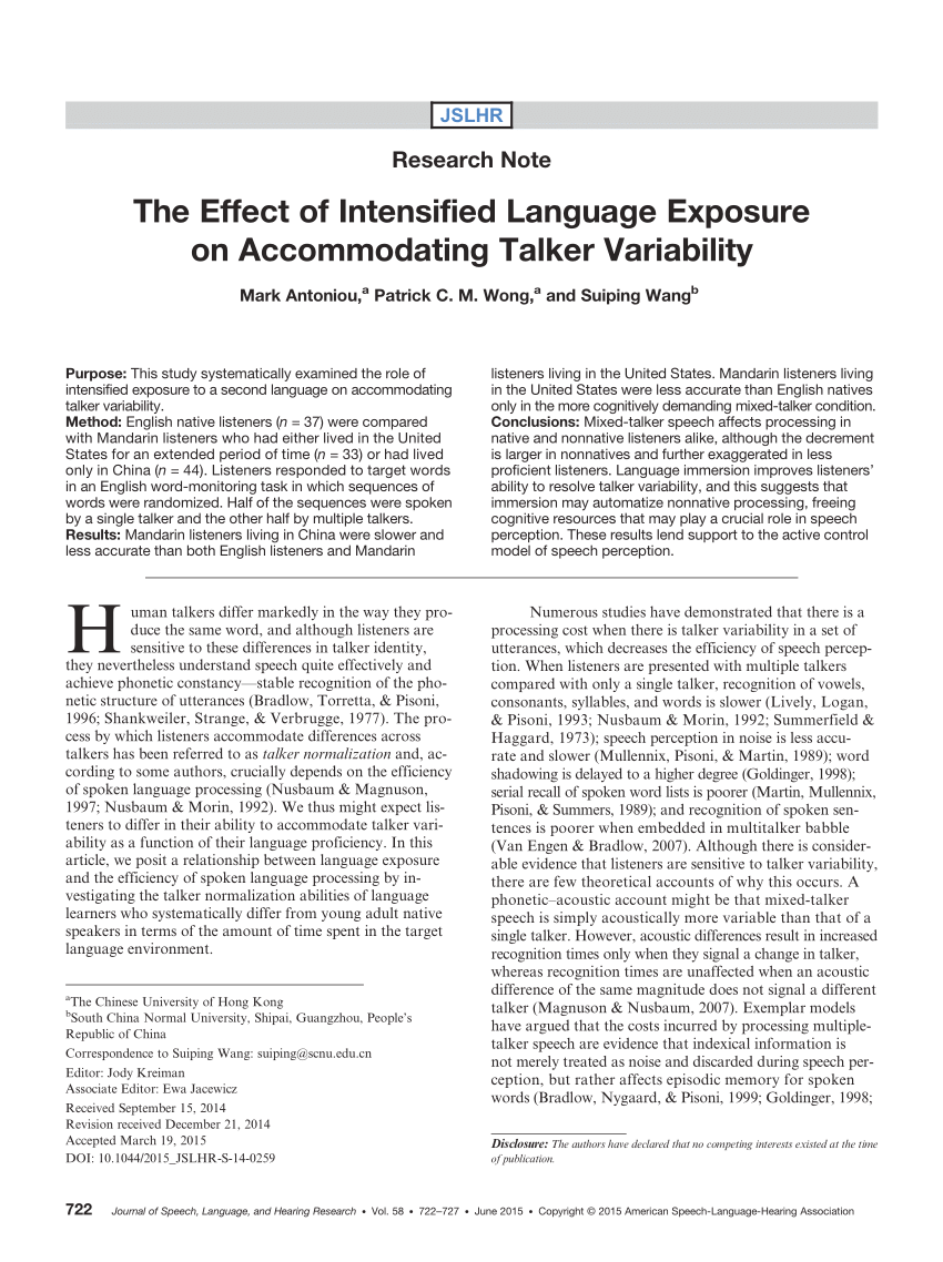 Effects Of Language Exposure On Children