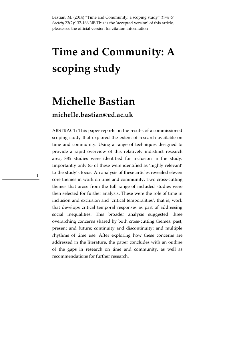 Methods and Time - Michelle Bastian