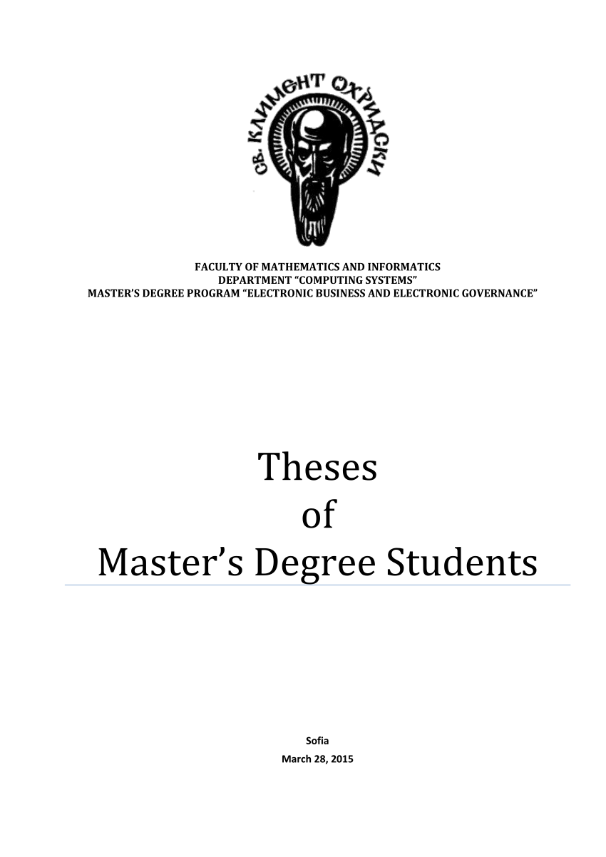 masters thesis master's theses
