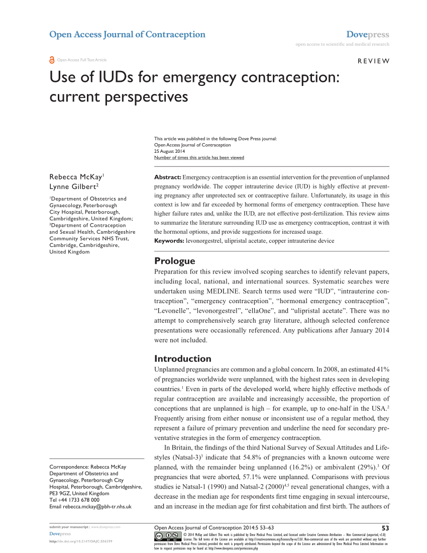 literature review on emergency contraception knowledge