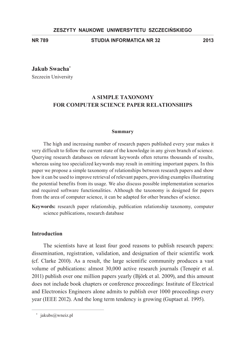 research paper published in computer science