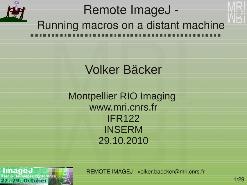 Pdf Remote Imagej Running Macros On A Distant Machine