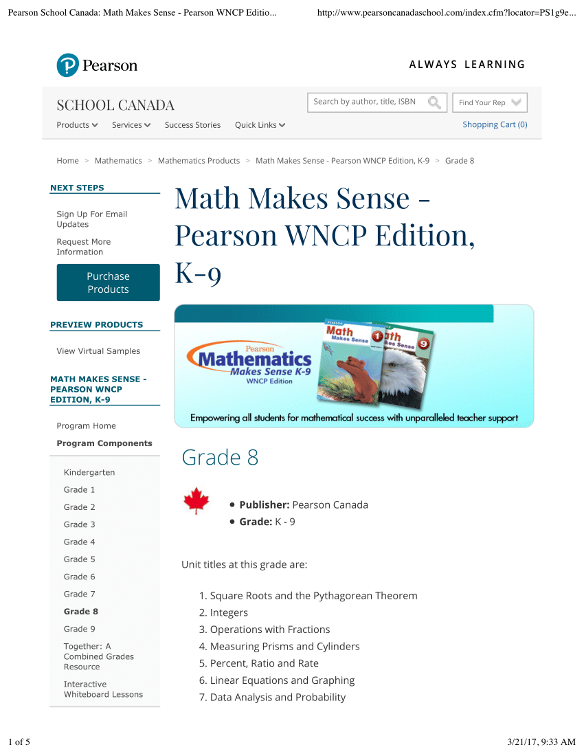 math makes sense 5 homework book answer key