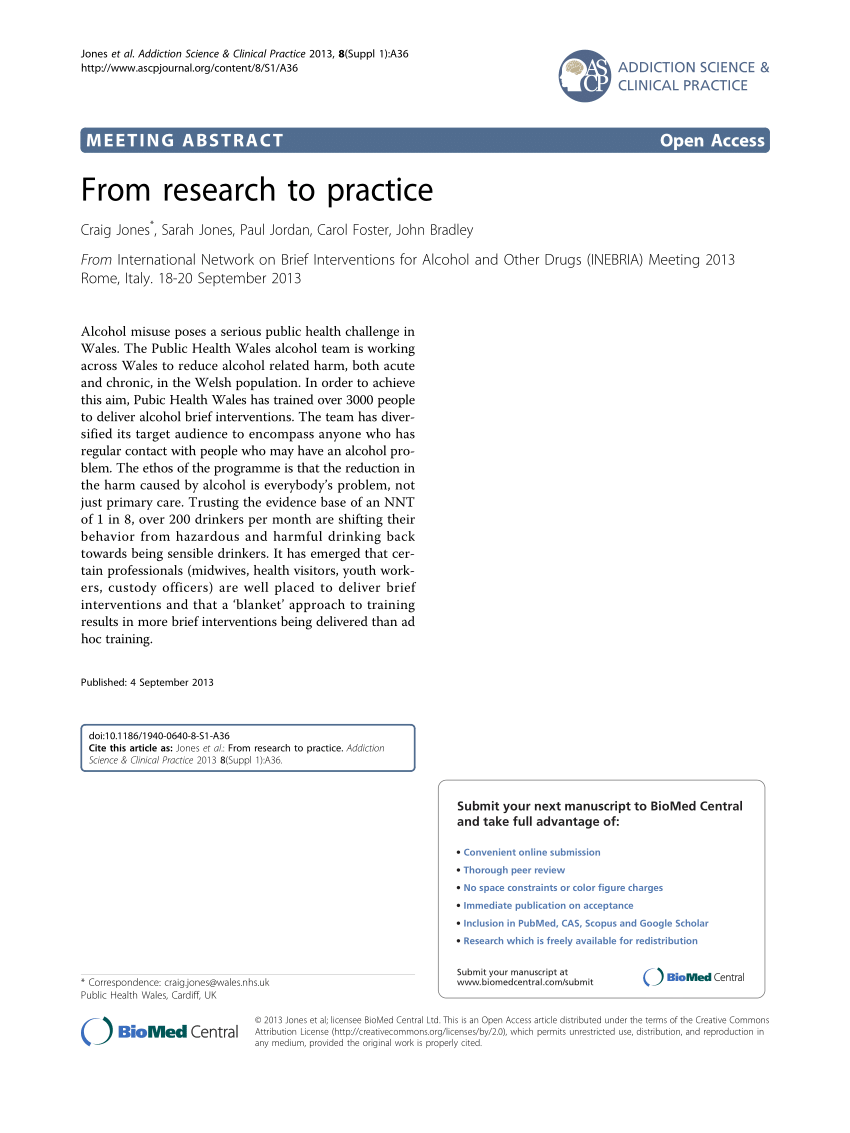 from research to practice