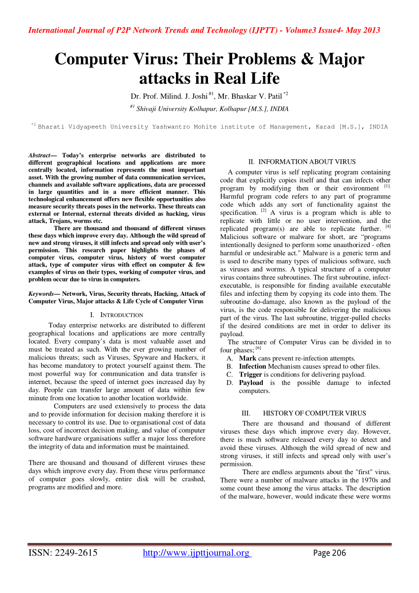 research paper on computer viruses