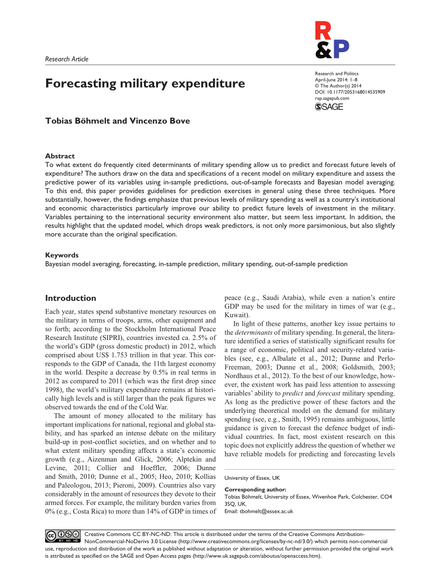 military expenditure research paper