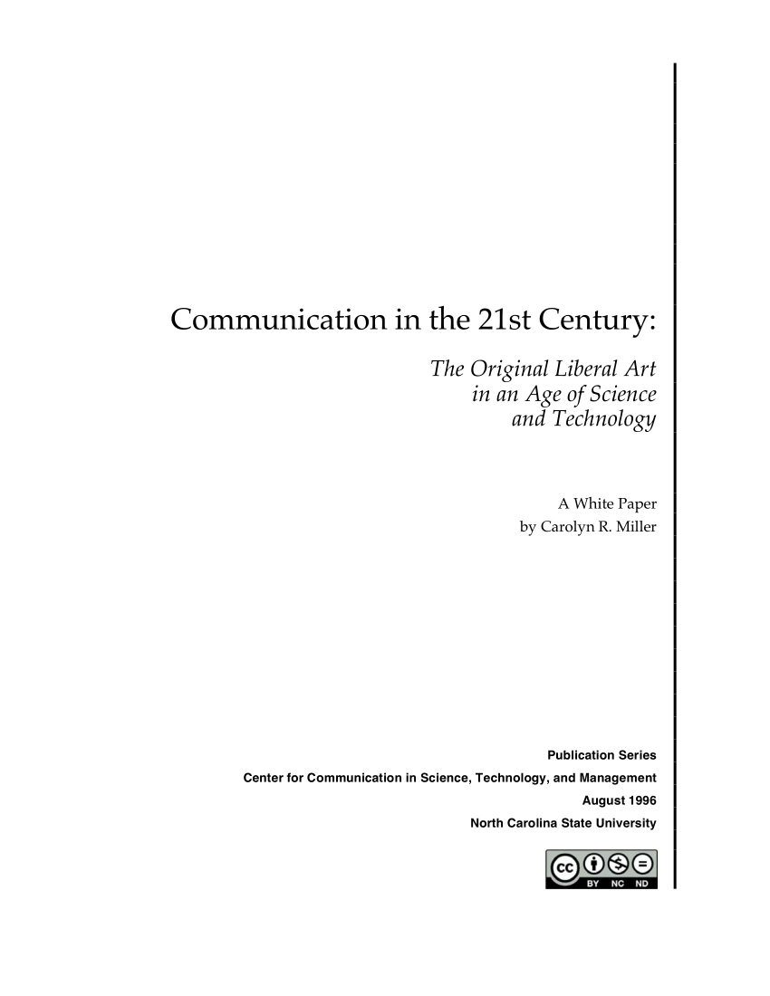 communication in the 21st century essay