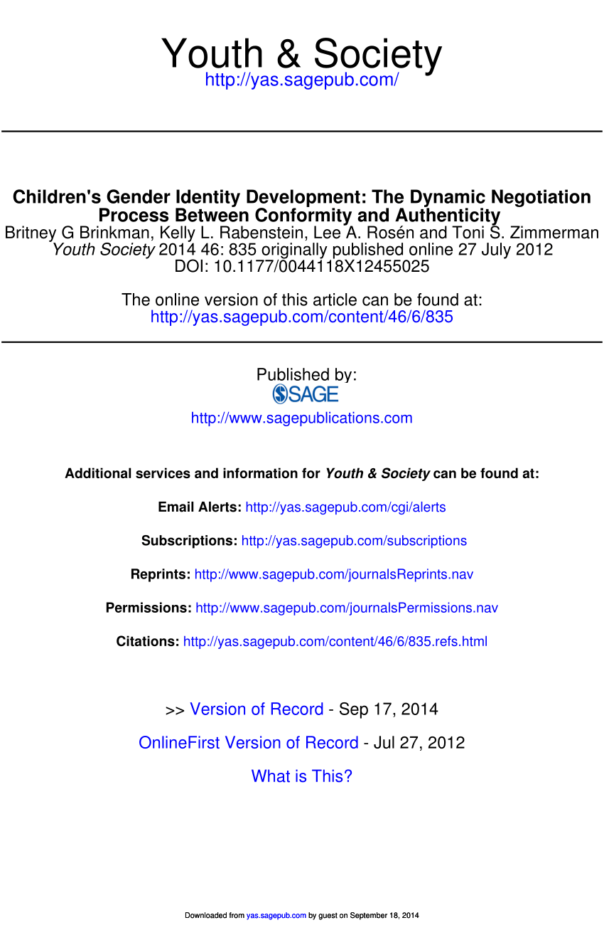 Gender Identity Development in Children 