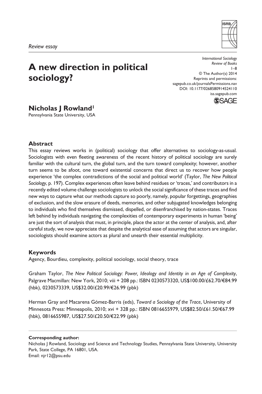 sociology essay pdf