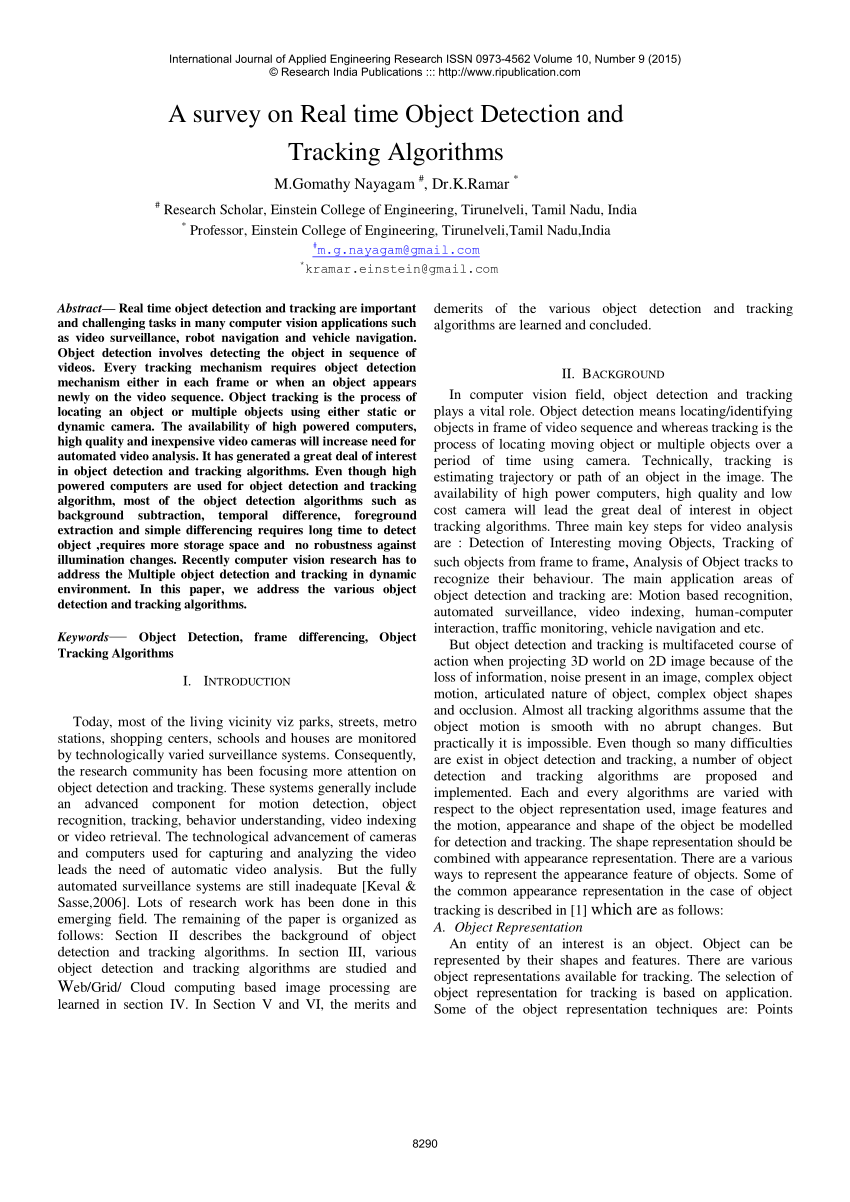 research paper on object detection