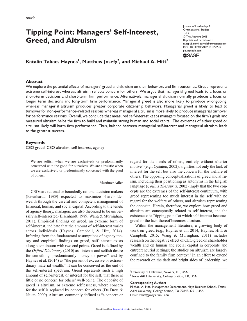 research paper on tipping points