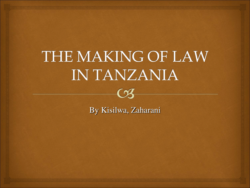 example of legal research proposal in tanzania