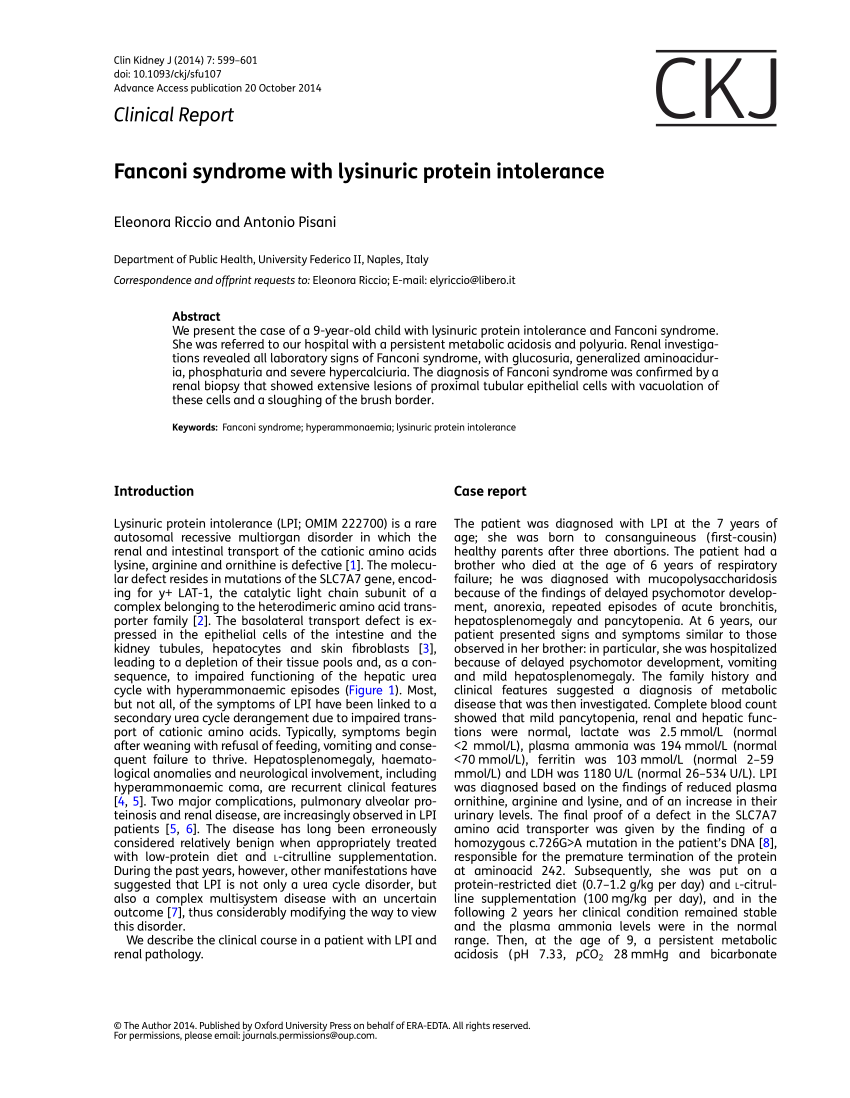 lysinuric protein intolerance diet plan