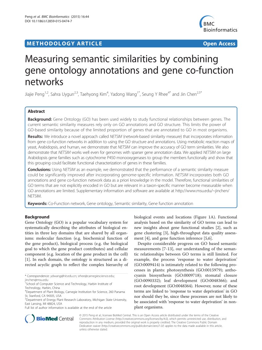 PDF) Measuring semantic similarities by combining gene ontology ...