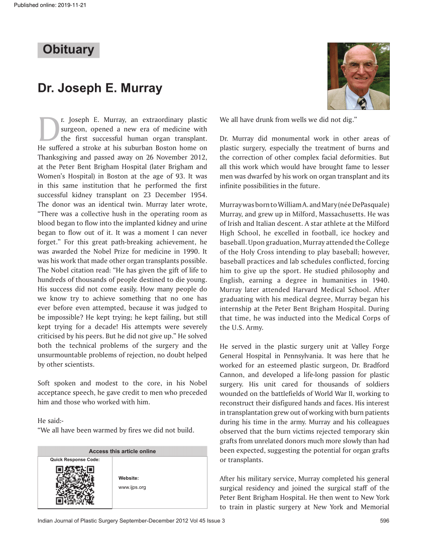 (PDF) Dr. Joseph E. Murray