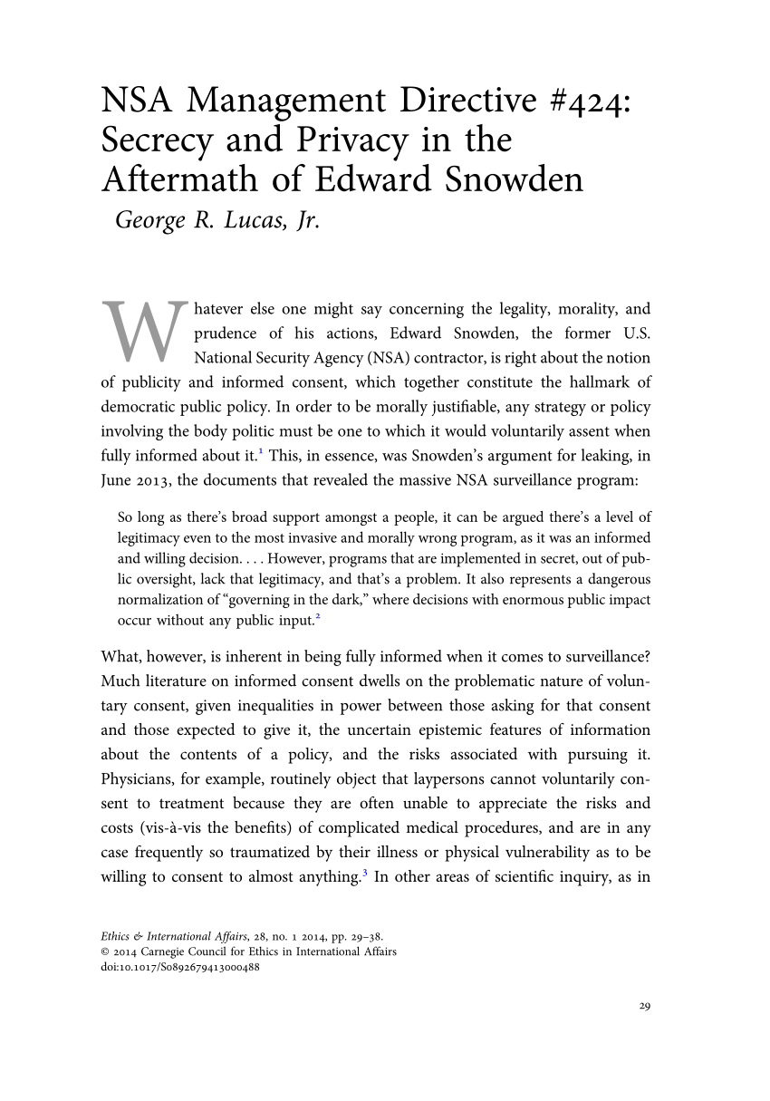 snowden ethical dilemma