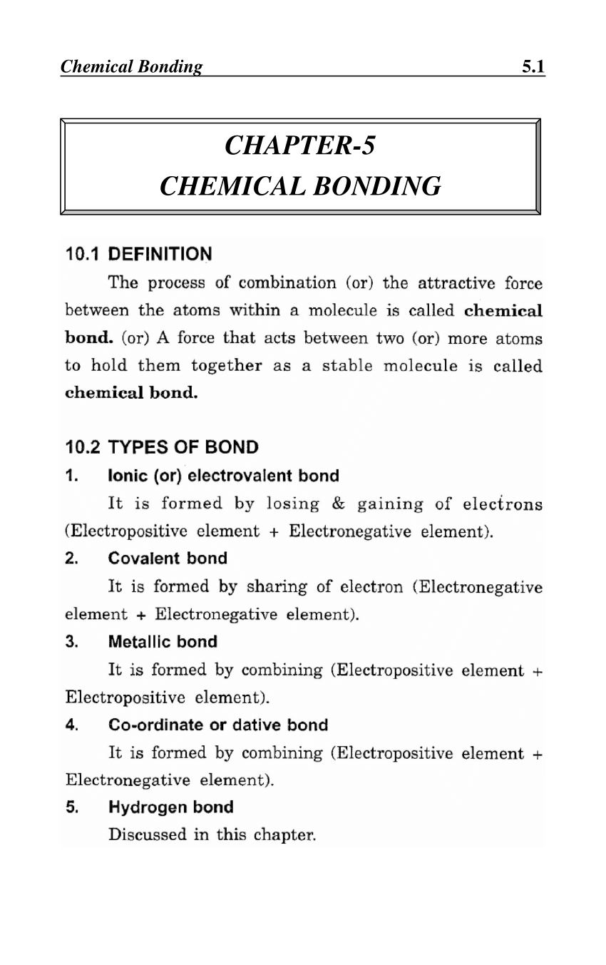 research paper on chemical bonding