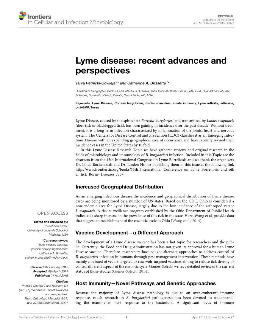research paper on lyme disease