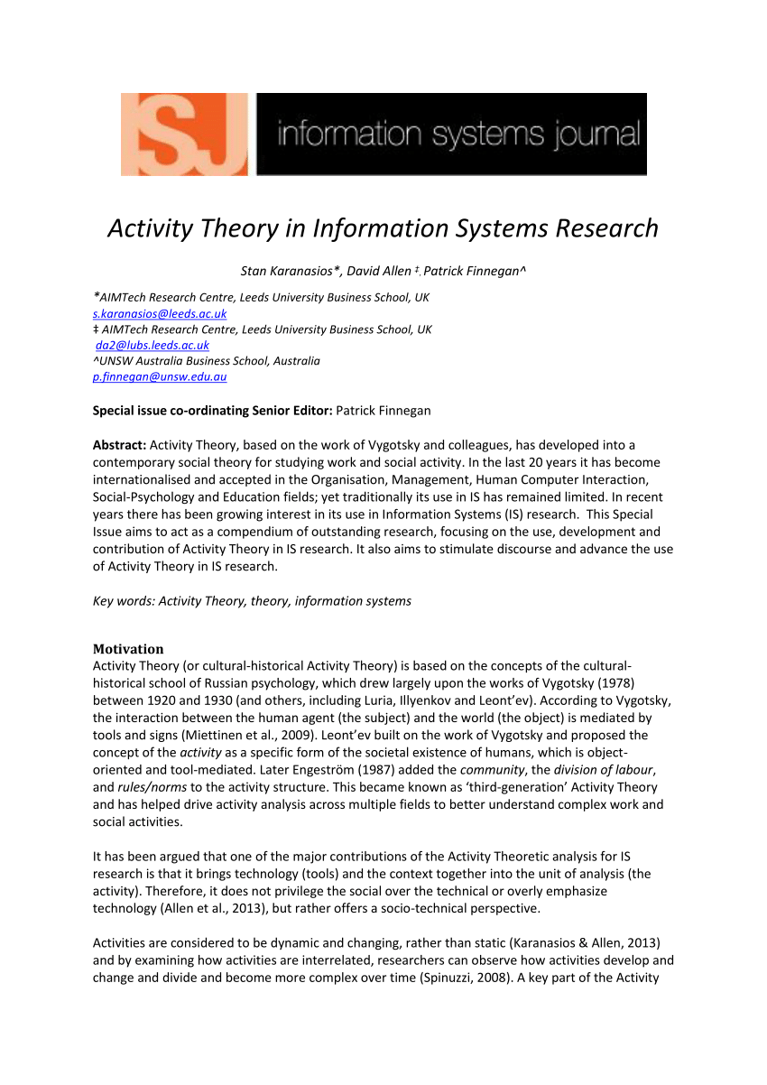 information systems research articles