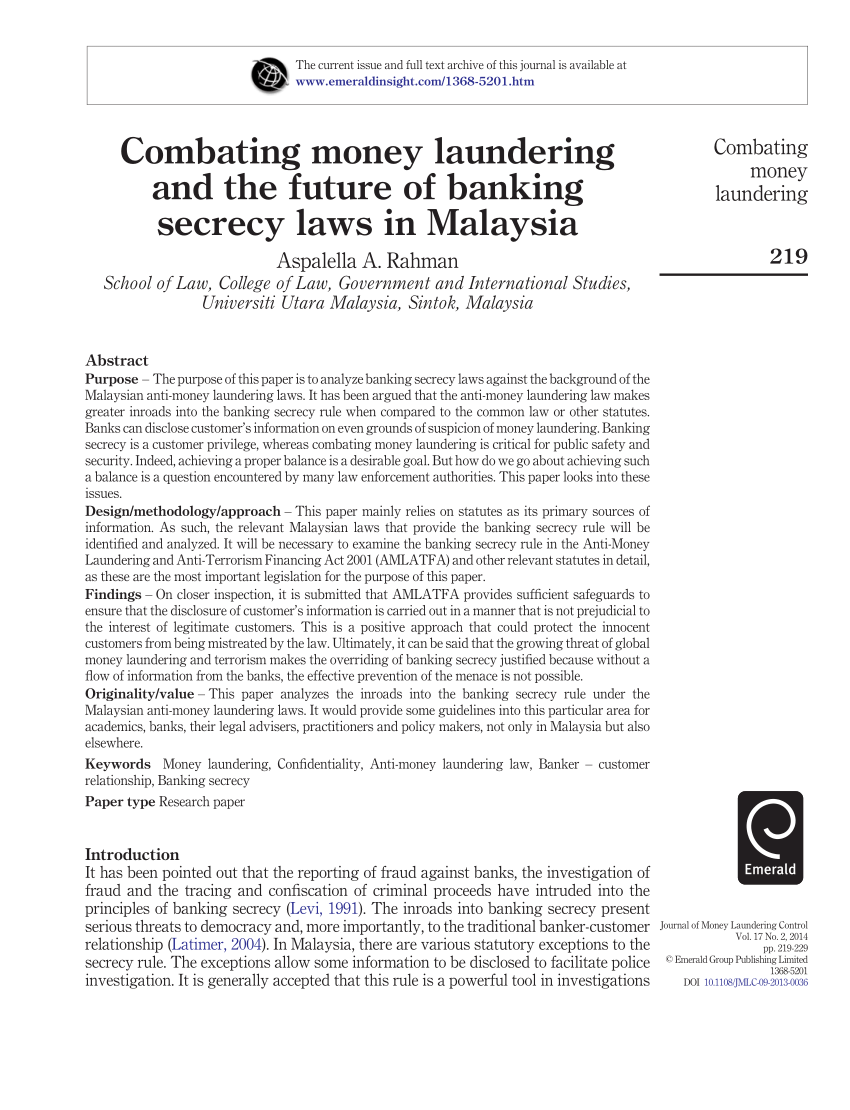 money laundering thesis pdf
