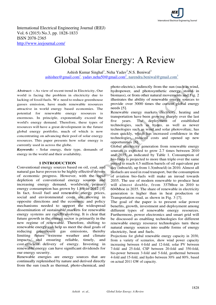 solar energy research article