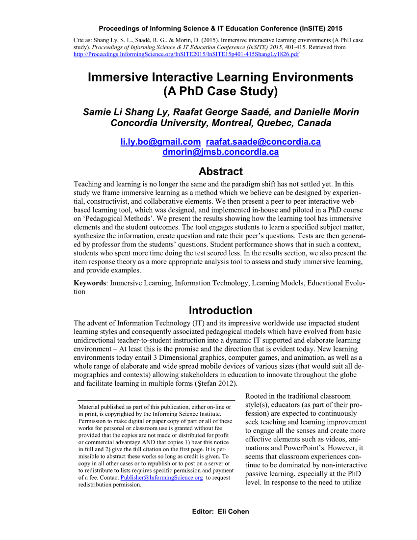 case study on interactive learning