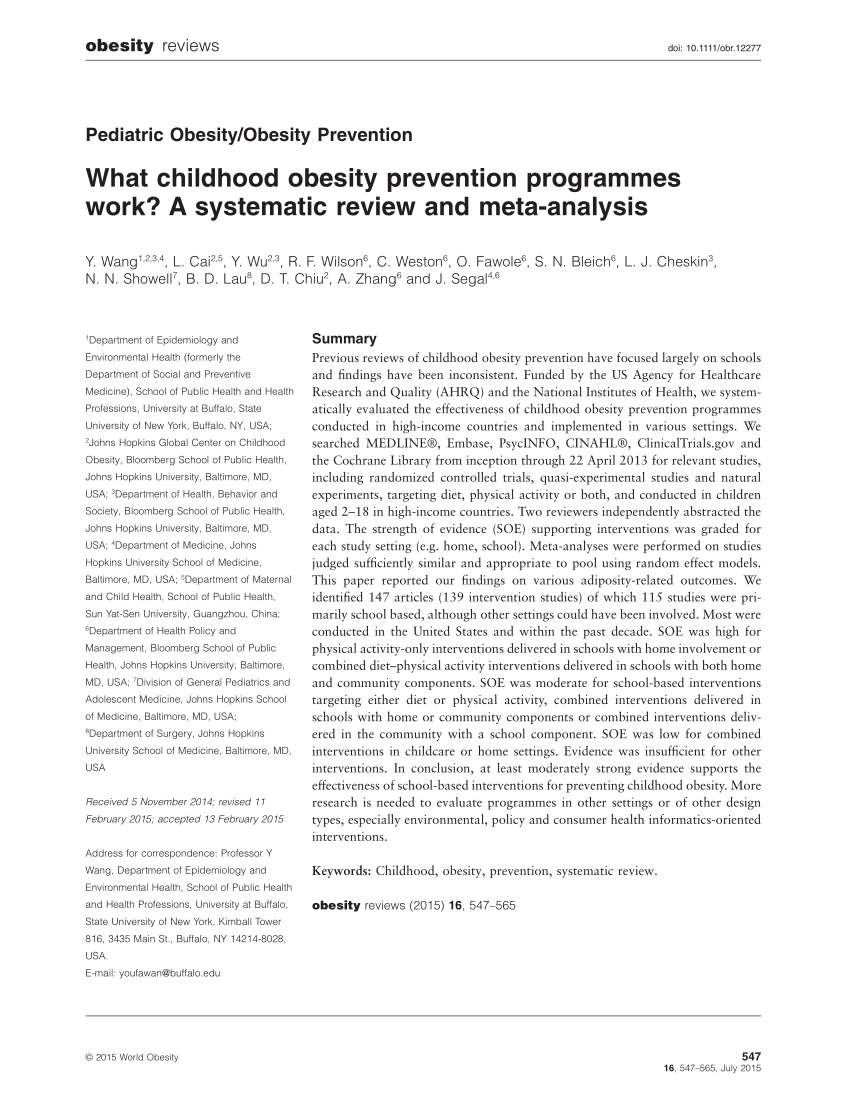 case study childhood obesity prevention