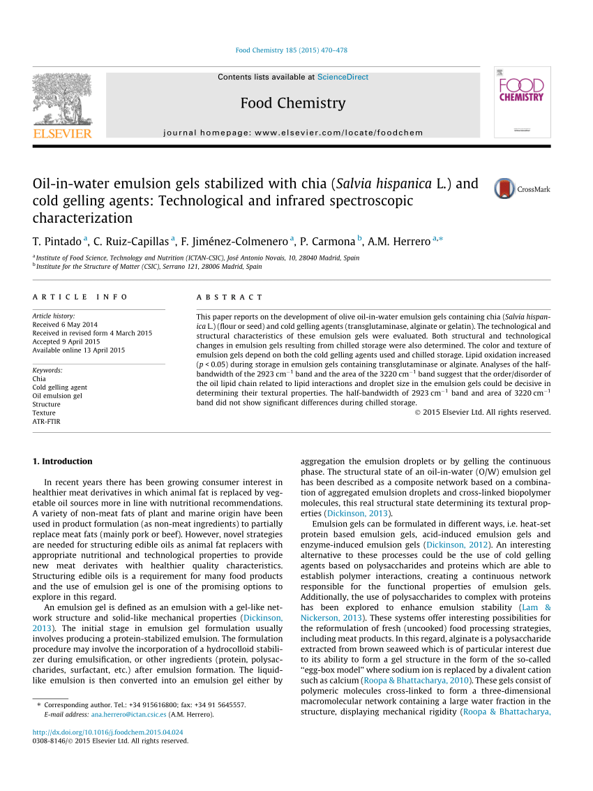 An overview on preparation of emulsion-filled gels and emulsion particulate  gels - ScienceDirect