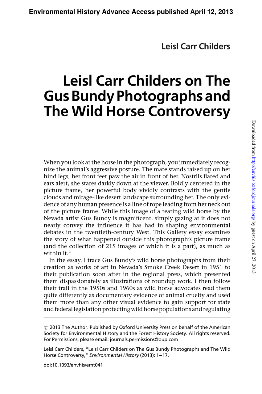 Wild Horses, Wilder Controversy