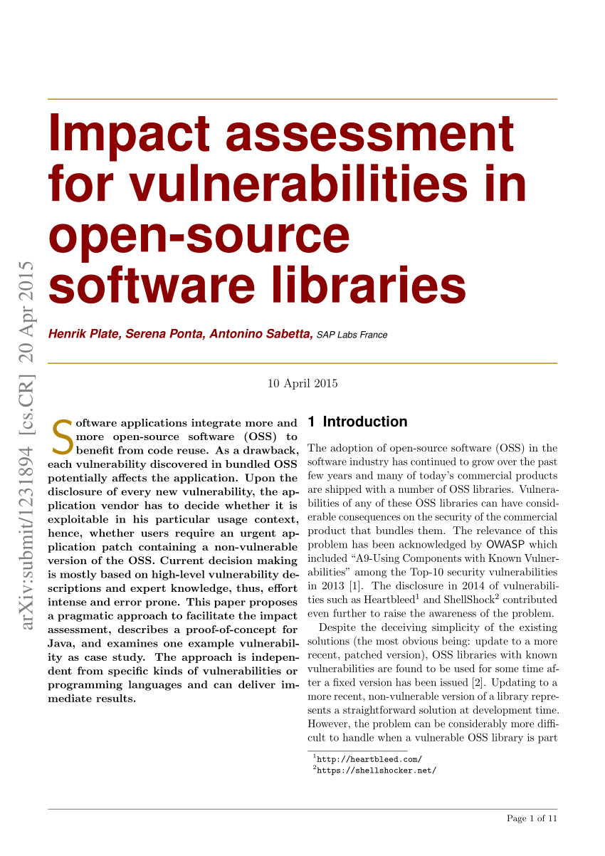 research papers in open source