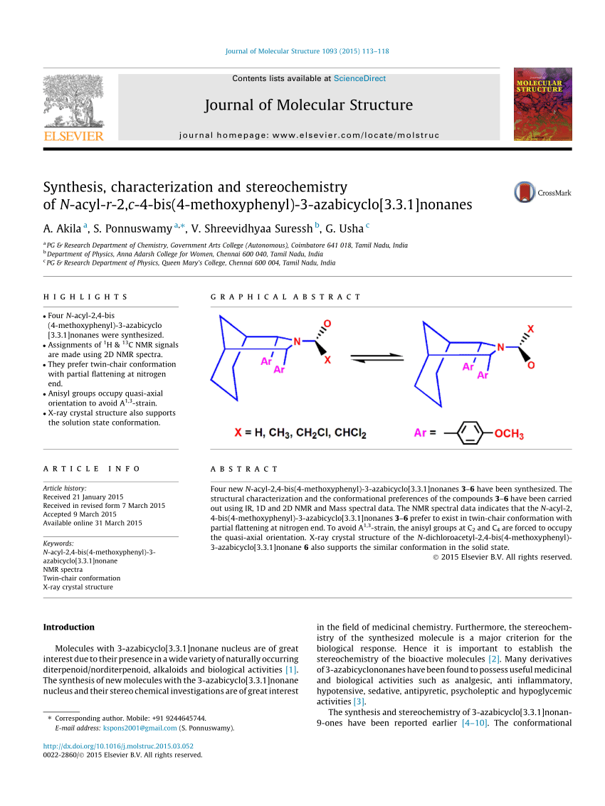 Pdf Synthesis Characterization And Stereochemistry Of N