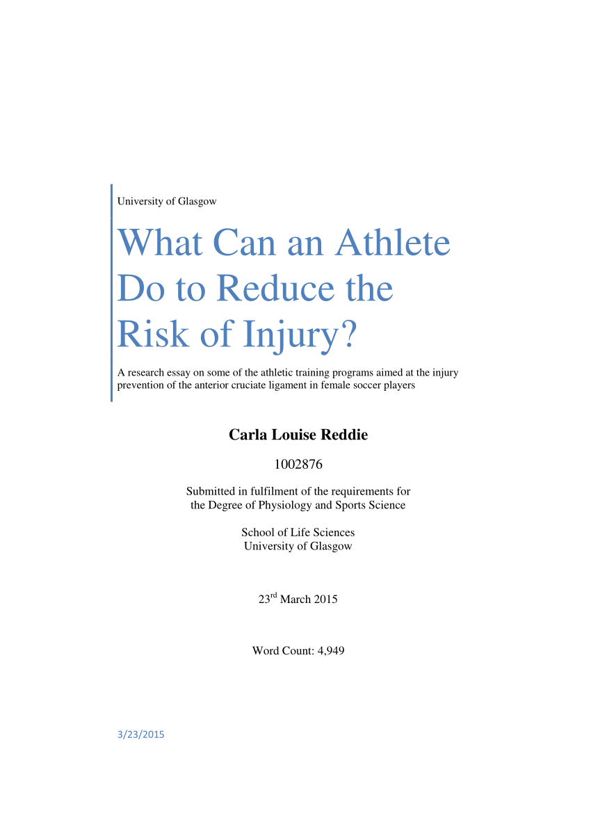 sports injury dissertation topics
