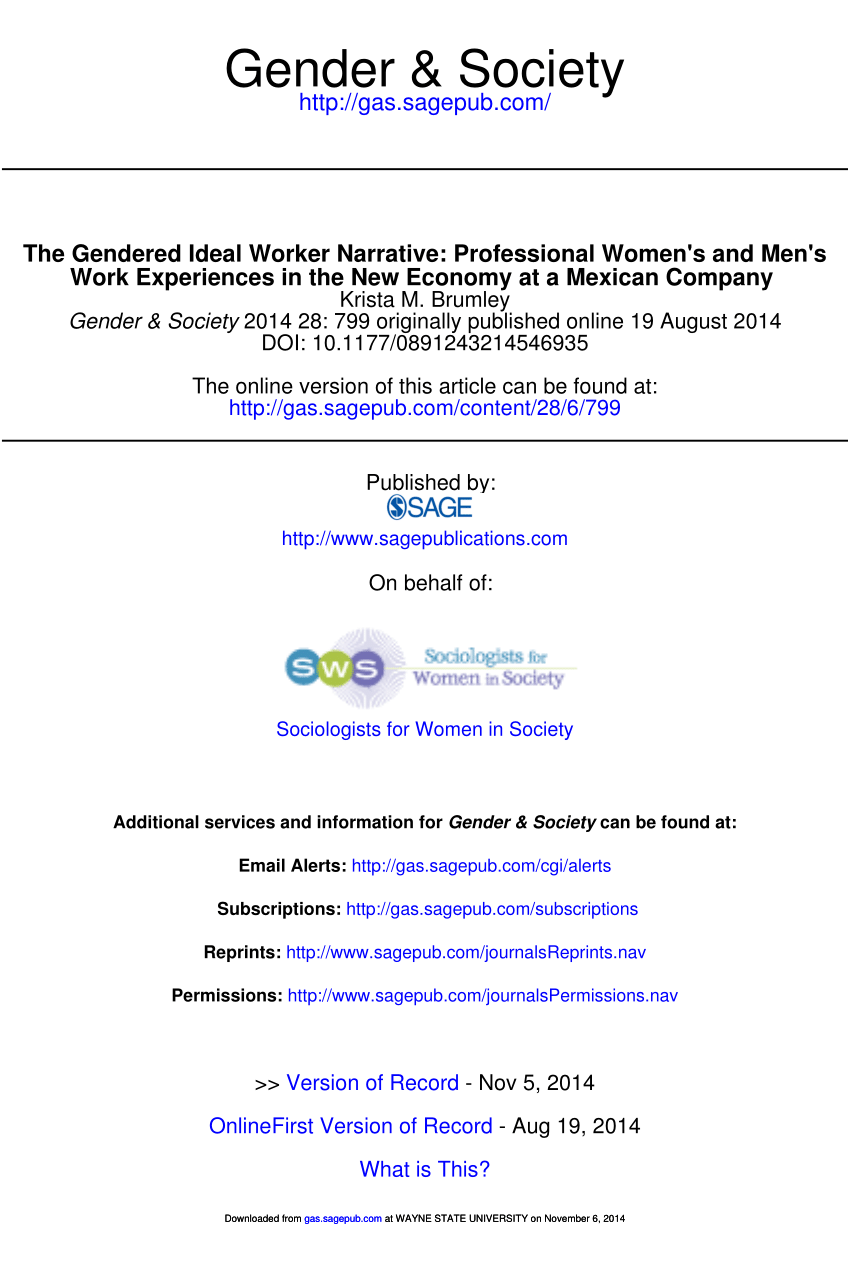 PDF) The Mexican Glass Ceiling and the Construction of Equal Opportunities:  Narratives of Women Managers