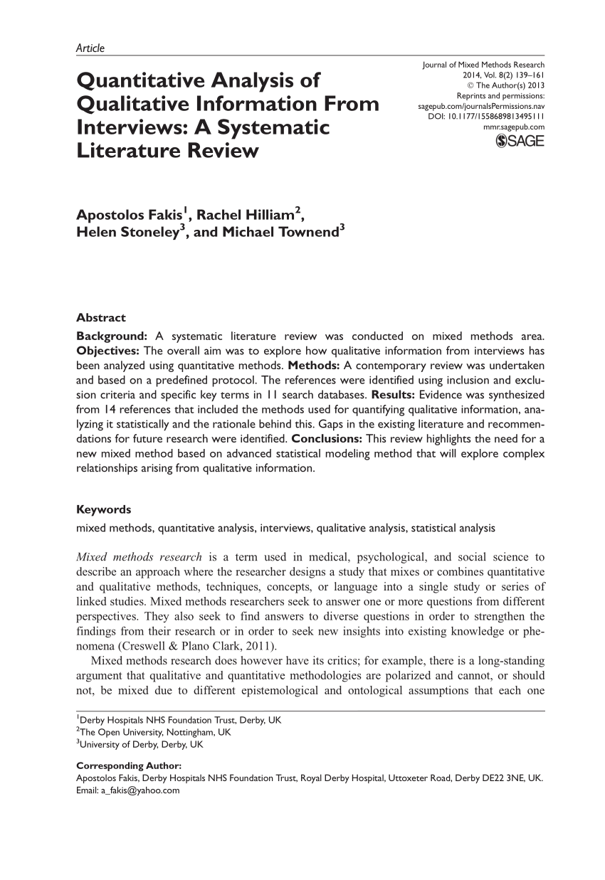 example of review of related literature in quantitative research