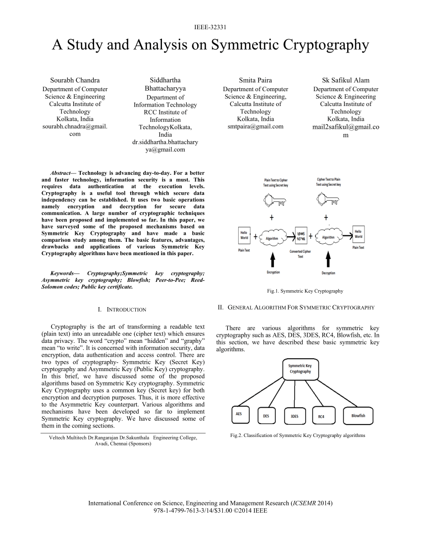 research articles related to cryptography