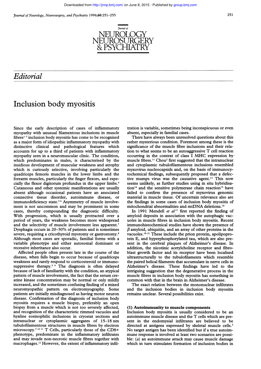 (PDF) Inclusion body myositis