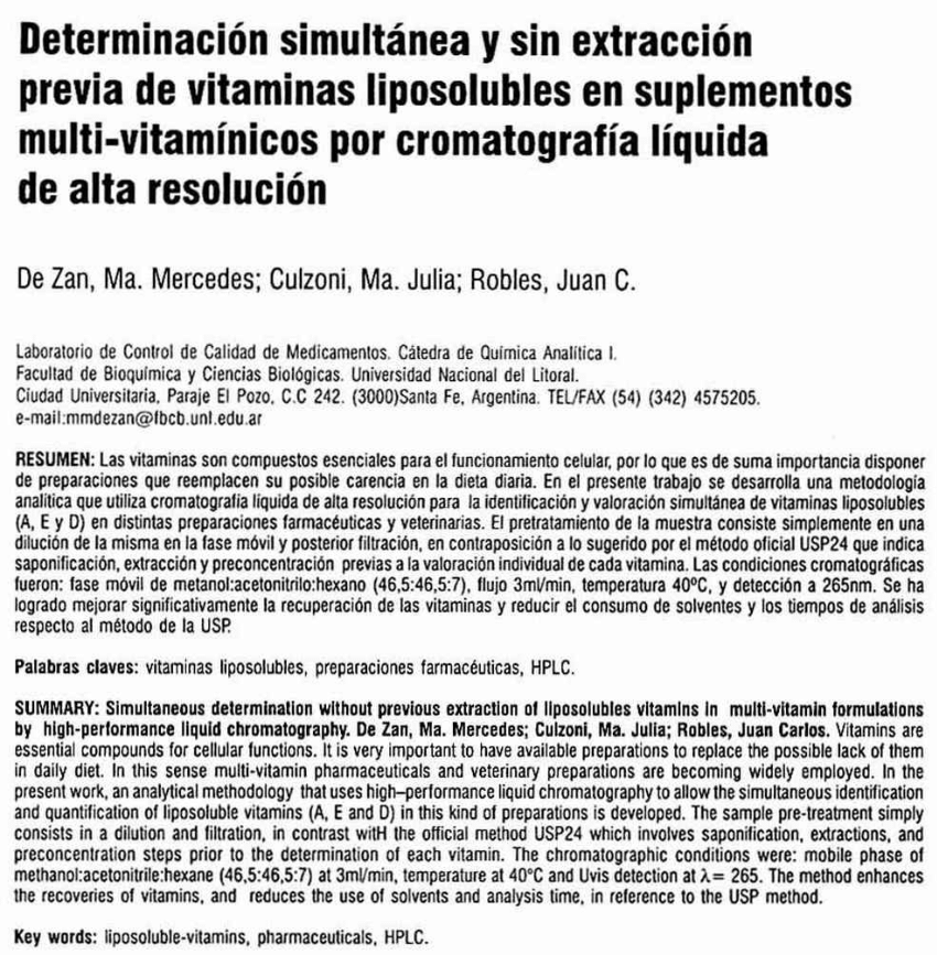 (PDF) Determinación Simultánea y Sin Extracción Previa de Vitaminas ...
