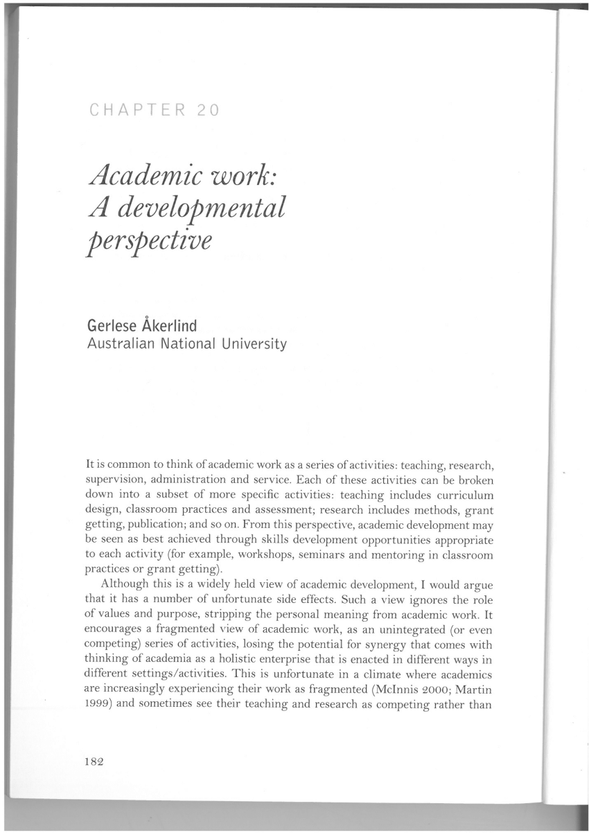 essay on developmental perspective